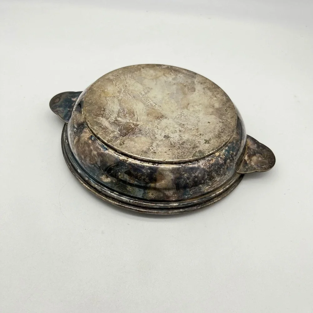 Vintage Silver Plated Warming Plate Dish Candle Warmer Trivet Serving‎ Tray
